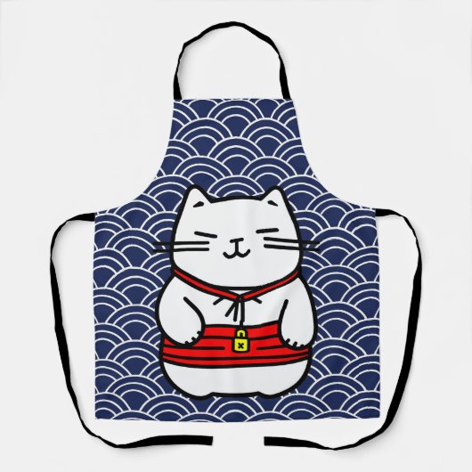 Japanse gelukskat of Maneki-Neko Schort (Voorkant)