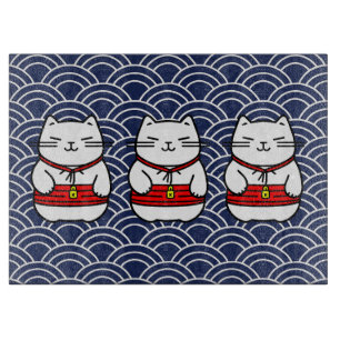 Japanse gelukskat of Maneki-Neko Snijplank