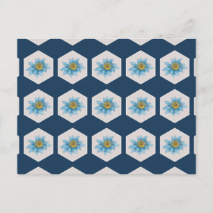 Japanse Geometric Lily Flower Pattern Feestdagenkaart