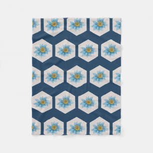 Japanse Geometric Lily Flower Pattern Fleece Deken