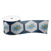 Japanse Geometric Lily Flower Pattern Lint (Spoel)