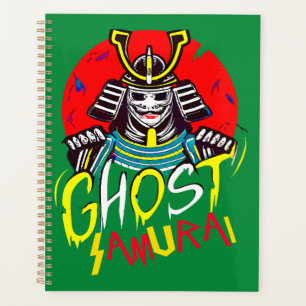 Japanse Ghost Samurai Martial Art in Retro stijl Planner