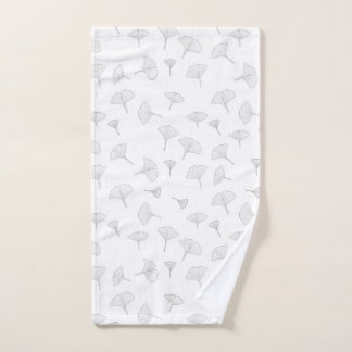 Japanse Ginkgo Biloba laat zwarte witte boom Handdoek