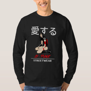 Japanse Girl Warrior Cyber Punk Streetkleding T-shirt