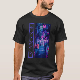 Japanse Glitch Cyberpunk Tokyo Streetslijet Aesthe T-shirt