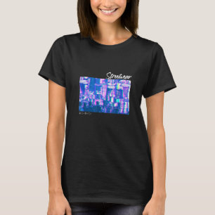 Japanse Glitch Cyberpunk Tokyo Streetslijet Aesthe T-shirt