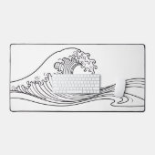 Japanse golflijn kunst bureaumat (Keyboard & Muis)