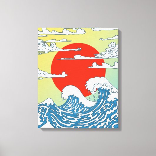Japanse golven canvas afdruk (Voorkant)
