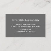 Japanse golven, grijs / grijs en wit Visitekaartje (Achterkant)