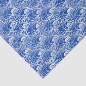 Japanse golven, kobalt blauw en wit Tissuepapier (Detail)