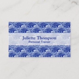  Japanse golven, kobalt blauw en wit Visitekaartje