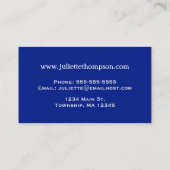 Japanse golven, kobalt blauw en wit Visitekaartje (Achterkant)