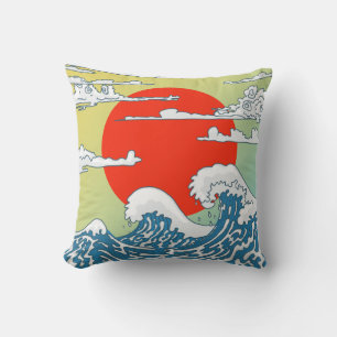 Japanse golven kussen