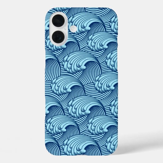  Japanse golven, marine en Sky Blue Case-Mate iPhone Case (Achterkant)