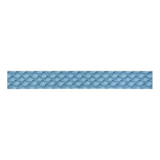  Japanse golven, marine en Sky Blue Grosgrain Lint (Voorkant)