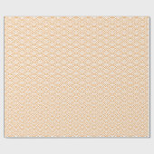 Japanse golven, Oranje op witboek Cadeaupapier (Vlak)