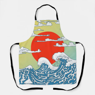 Japanse golven schort