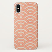 Japanse golven Seigaiha Patroon Peach Fuzz Case-Mate iPhone Case (Achterkant)
