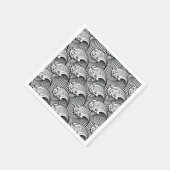  Japanse golven, zwart en wit Servetten (Hoek)