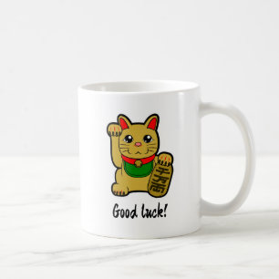 Japanse Gouden Lucky Kat "Succes" Koffiemok