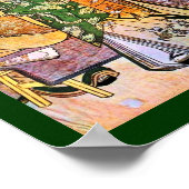 Japanse graving Drie Geisha 1911 Poster (Hoek)