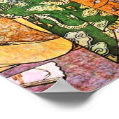 Japanse graving van Drie Geisha Poster (Hoek)