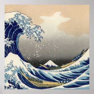 Japanse Great Wave Nautical van de berg Fuji P Poster