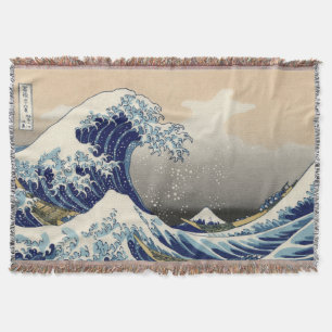 Japanse Grote Golf van Kanagawa Throw Blanket Deken