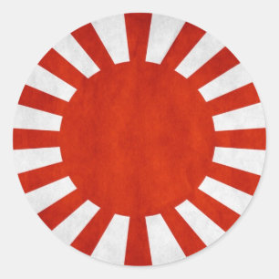 Japanse Grunge Vlag Ronde Sticker