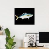 Japanse Hamachi Yellowtail Amberjack Poster (Thuiskantoor)