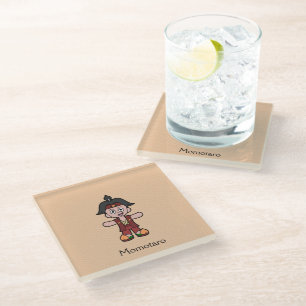 Japanse held Peach Boy Momotaro Glazen Onderzetter
