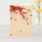 Japanse herfst kunst kaart (Gele Bloem)