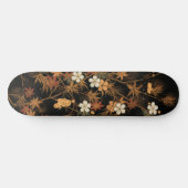 Japanse herfstbloemen &  kunst skateboard (Horizontaal)