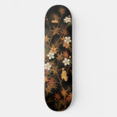 Japanse herfstbloemen &  kunst skateboard (Voorkant)
