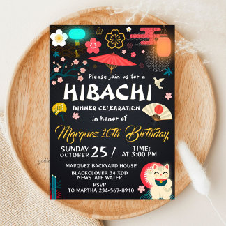 Japanse Hibachi-diner Verjaardag Kaart