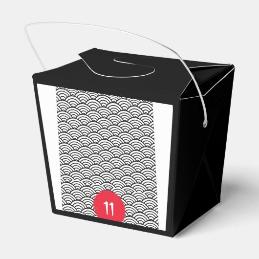 Japanse Hibachi Dinner Party Uitnodiging Verjaarda Bedankdoosjes (Achterkant)