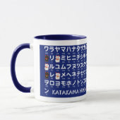Japanse Hiragana- en Katakana-tafel (Lucky Cat) Mok (Links)