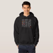 Japanse Hiragana-tafel (Hanafuda) Hoodie (Voorkant volledig)