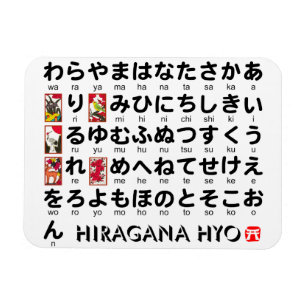 Japanse Hiragana-tafel (Hanafuda) Magneet