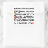 Japanse Hiragana-tafel (Hanafuda) Vierkante Sticker (Tas)