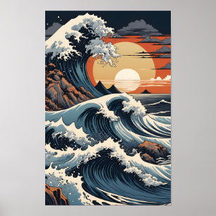 Japanse Hokusai Poster