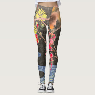 JAPANSE HOUTBLOK PRINT LEGGINGS VOGEL & STREAM