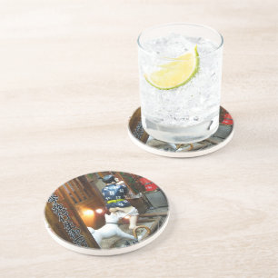 Japanse Humor - Dog Pulling Pants Down Zandsteen Onderzetter