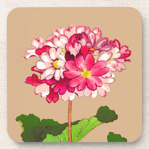 Japanse hydrangea. Roze en groen Bier Onderzetter