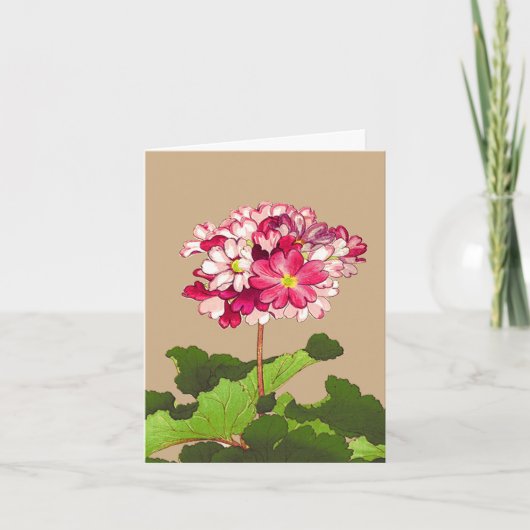  Japanse hydrangea. Roze en groen Kaart (Voorkant)