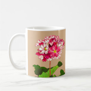 Japanse hydrangea. Roze en groen Koffiemok