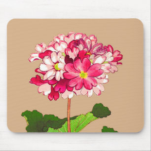 Japanse hydrangea. Roze en groen Muismat