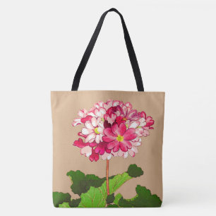 Japanse hydrangea. Roze en groen Tote Bag
