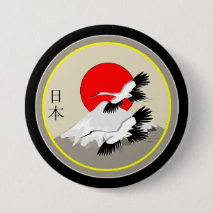 Japanse Iconografie Ronde Button 7,6 Cm