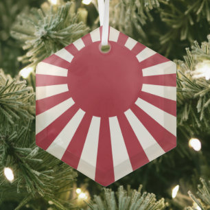 Japanse Imperiale Zonsopkomstvlag, Edo tot WO2 Glas Ornament